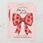 Sweet Watermelon Ribbon Sommer Einladung (Vorne/Hinten)