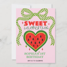 Sweet Watermelon Ribbon Sommer Einladung