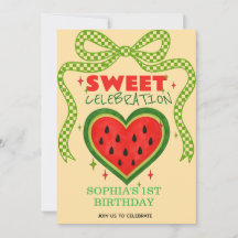 Sweet Watermelon Ribbon Sommer Einladung
