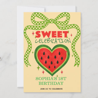Sweet Watermelon Ribbon Sommer Einladung