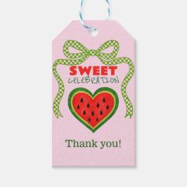 Sweet Watermelon Ribbon Sommer Einladung Geschenkanhänger