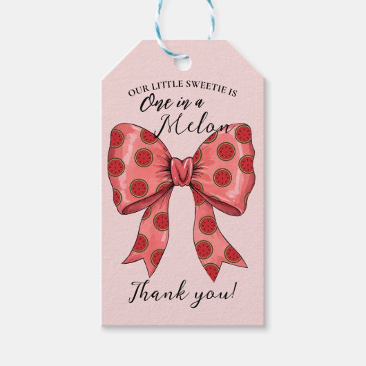 Sweet Watermelon Ribbon Sommer Geschenkanhänger (Vorderseite)