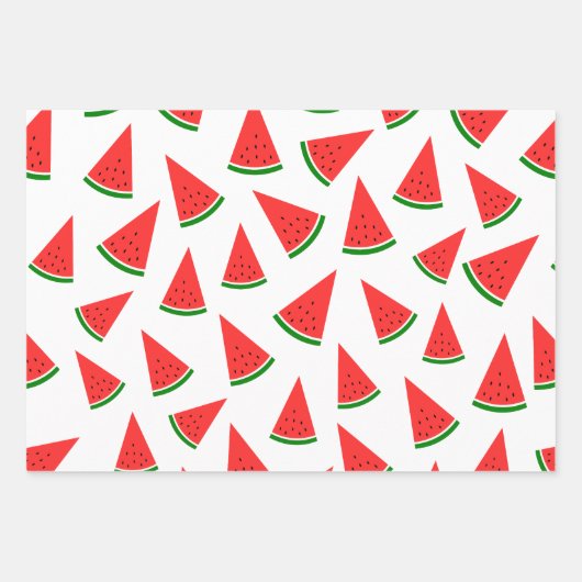 Sweet Watermelon Slice Pattern Geschenkpapier Set (Vorderseite 2)