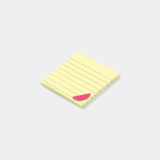 Sweet Watermelon Slice Zeichnend Lined 3x3 Post-it Klebezettel (angewinkelt)
