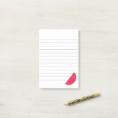 Sweet Watermelon Slice Zeichnend Lined Post-it Klebezettel (Auf Schreibtisch)