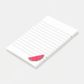 Sweet Watermelon Slice Zeichnend Lined Post-it Klebezettel (angewinkelt)