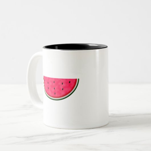 Sweet Watermelon Slice Zeichnend Zweifarbige Tasse (Vorderseite Links)