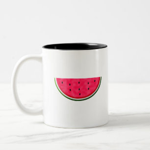 Sweet Watermelon Slice Zeichnend Zweifarbige Tasse
