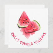 Sweet Watermelon Summer Holiday Card Individueller (Vorne/Hinten)