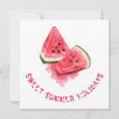 Sweet Watermelon Summer Holiday Card Individueller (Vorderseite)