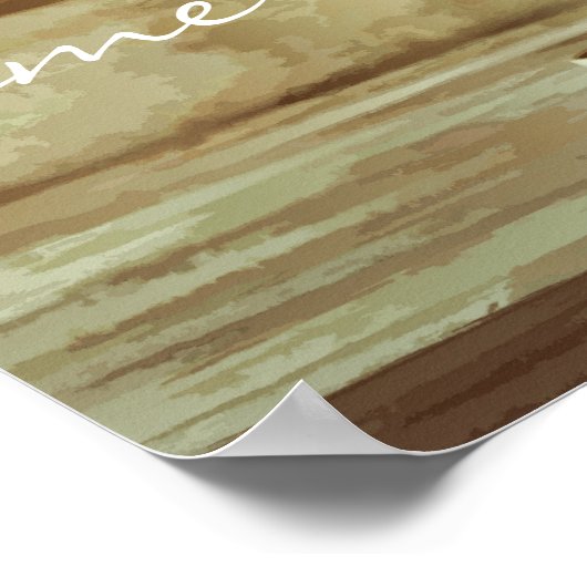 Sweet Watermelon Time - Rustic Summer Poster (Ecke)