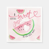 Sweet Watermelon Watercolor Babydusche Serviette (Vorderseite)