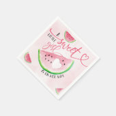 Sweet Watermelon Watercolor Babydusche Serviette (Ecke)