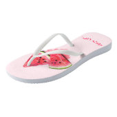 Sweet Watermelons Funny Flip Flops - Custom Text Badesandalen (Schrägansicht)