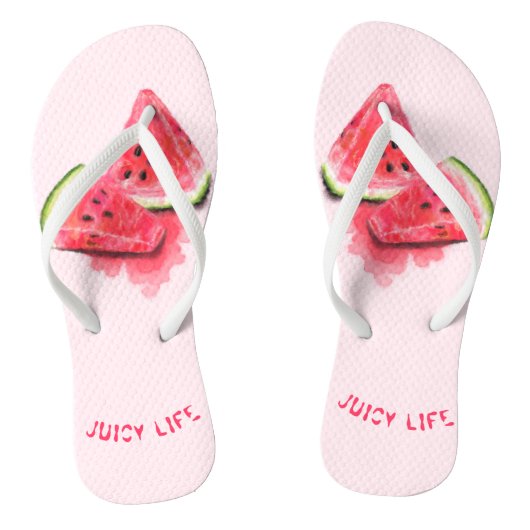 Sweet Watermelons Funny Flip Flops - Custom Text Badesandalen (Fußbett)