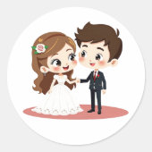 Sweet Wedding Couple Stickers (Vorderseite)