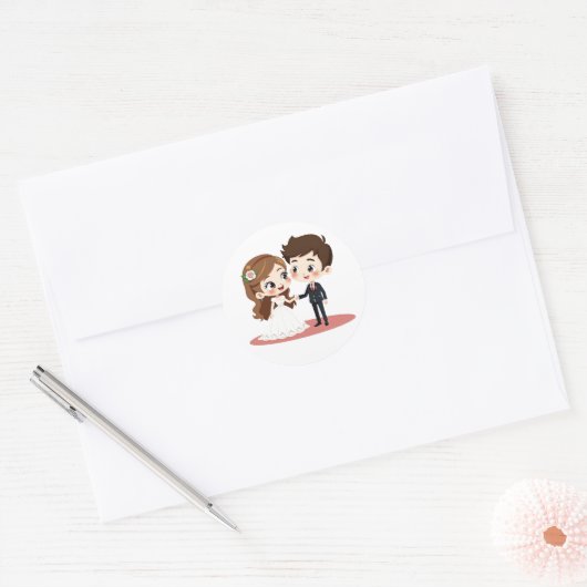 Sweet Wedding Couple Stickers (Umschlag)