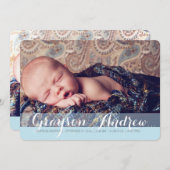 Sweet Welcome Two Foto Moderne Geburtserklärung Ankündigung (Vorne/Hinten)