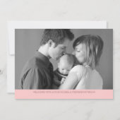 Sweet Welcome Two Foto Moderne Geburtserklärung Ankündigung (Rückseite)