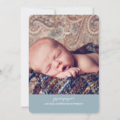 Sweet Welcome Two Foto Moderne Geburtserklärung Ankündigung (Rückseite)