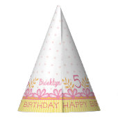 Sweet Whimsical 5. Geburtstagsparty Partyhütchen (Rückseite)