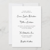 Sweet Whimsical Black and White | HochzeitQR-Code Einladung (Vorderseite)