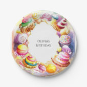 Sweet Whimsical Candyland Birthday Pappteller (Vorderseite)