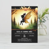 Sweet Whimsical Fairy Birthday Einladung (Stehend Vorderseite)