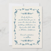 Sweet Whimsical Handgeschriebene Hochzeit speicher Einladung (Vorderseite)