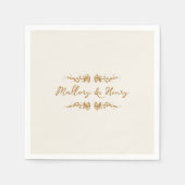 Sweet Whimsical Handgeschriebene Illustrierte Hoch Serviette (Vorderseite)