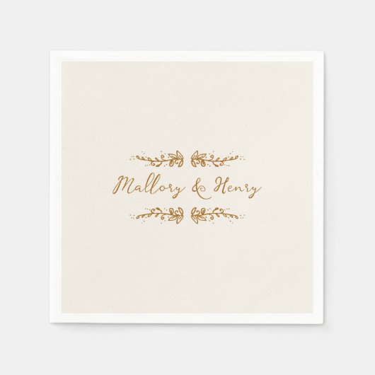 Sweet Whimsical Handgeschriebene Illustrierte Hoch Serviette (Vorderseite)