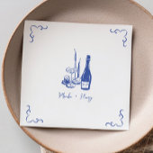 Sweet Whimsical Handgeschriebene Illustrierte Hoch Serviette