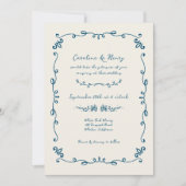 Sweet Whimsical Handwritten Illustrated Wedding Einladung (Vorderseite)