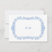 Sweet Whimsical Handwritten Illustrated Wedding RSVP Karte (Rückseite)
