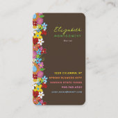 Sweet Whimsical Spring Blumen Farbiger Garten Visitenkarte (Vorderseite)