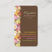 Sweet Whimsical Spring Blumen Farbiger Garten Visitenkarte (Vorderseite)