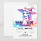 Sweet Whimsical Wizard Geburtstag Einladung (Vorne/Hinten)