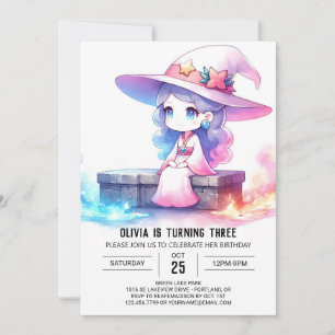 Sweet Whimsical Wizard Geburtstag Einladung