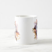Sweet White Cat Watercolor Illustration Kaffeetasse (Mittel)