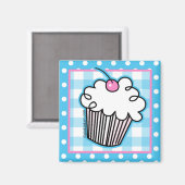 Sweet White Cupcake Kitchen Magnet (Vorderseite/Rückseite)