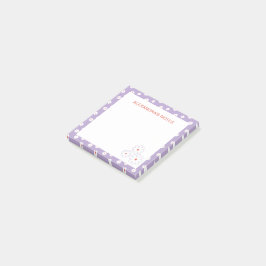 Sweet White Daisies Blumenmuster Personalisiert Post-it Klebezettel