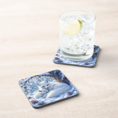 Sweet White Foxes in the Snow Getränkeuntersetzer (Rechte Seite)