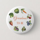 Sweet White Garden Oma to Be Baby Dusche Button (Vorderseite)