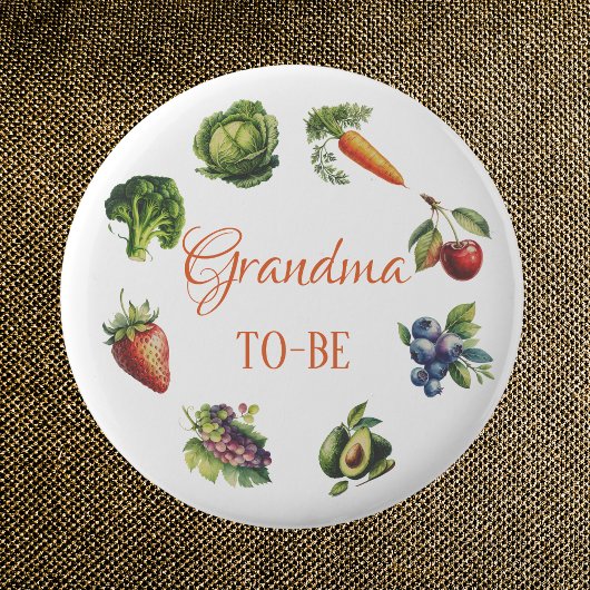 Sweet White Garden Oma to Be Baby Dusche Button