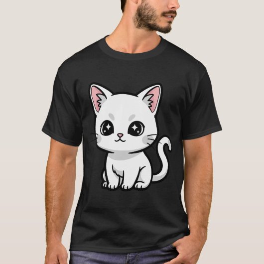 Sweet White Kitten T-Shirt (Vorderseite)