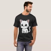Sweet White Kitten T-Shirt (Vorne ganz)