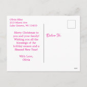 Sweet White Kittens Weihnachten Personalisiert (Rückseite)