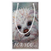 SWEET WHITE MALTESE YORKIE MIX KLEINE GESCHENKTÜTE (Rückseite)