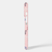 Sweet White Swans On Pastel Pink Floral Ballet Case-Mate iPhone Hülle (Rückseite / Links)