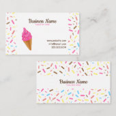 Sweet White Zuckerguss Sprinkles Ice Cream Shop Visitenkarte (Vorne/Hinten)